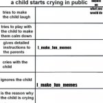 I myself has 2 sides | Repost on what you would do; I_make_fun_memes; I_make_fun_memes | image tagged in a child starts crying in public,children,memes | made w/ Imgflip meme maker