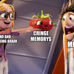 AAAAAAHHHHHHHHHHHHHHHHHHH | CRINGE MEMORYS; MY ADHD AND OVERTHINKING BRAIN; ME | image tagged in cloudy with a chance of meatballs | made w/ Imgflip meme maker