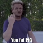 fat pig GIF Template