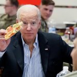 Biden eats pizza