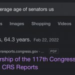 Average age of U.S. Senators