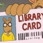 Arthur Holding Library Card