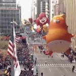 Baby Trump balloon Macy's Day Parade GIF Template