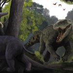 Barinasuchus attacking an astrapothere meme