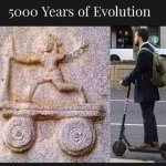 5000 years of evolution scooters meme
