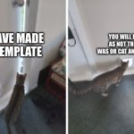 new template | I HAVE MADE A TEMPLATE; YOU WILL FIND IT AS NOT THE EASY WAS OR CAT AND CAT FLAP | image tagged in not the easy way | made w/ Imgflip meme maker