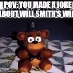 will smith | POV: YOU MADE A JOKE ABOUT WILL SMITH'S WIFE | image tagged in gifs,watch yo tone mf,will smith punching chris rock | made w/ Imgflip video-to-gif maker
