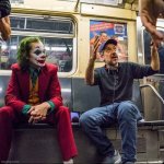 Clown on the subway