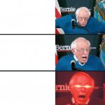 Bernie React 5 Panel meme