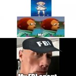 I put a lot of effort into this | My FBI agent | image tagged in the rock sus,memes | made w/ Imgflip meme maker