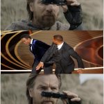 Obi-Wan watching Oscar | image tagged in obi-wan kenobi binoculars blank | made w/ Imgflip meme maker