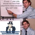 Taxation without representation meme