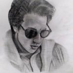 Bronson Pinchot drawing - True Romance