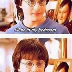 Harry potter I'll be in my bedroom meme