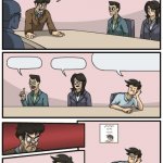 Boardroom meeting, unexpected ending template