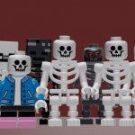 Lego Skeleton Roast meme template