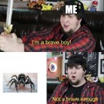 This is so me except im a girl | ME | image tagged in im a brave boy | made w/ Imgflip meme maker