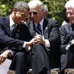 Obama, Biden and Clinton at Senator "KKK" Byrd's funeral