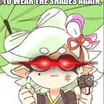 calamari | CALLIE, I FORBID YOU TO WEAR THE SHADES AGAIN, | image tagged in marie with a gun | made w/ Imgflip meme maker