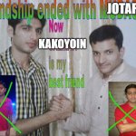 Gumball ref | JOTARO KAKOYOIN | image tagged in friendship ended | made w/ Imgflip meme maker