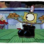 Mr Krabs eating SpongeBob's feet meme