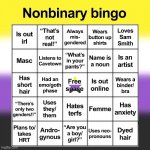 nonbinary bingo meme