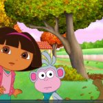 Shocked Dora Looking At Viewer