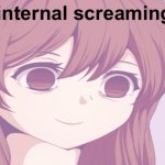 anime girl internal screaming template