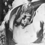 King George VI on a slide