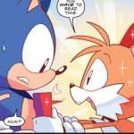 tails gives sonic book