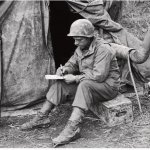 Soldier writing