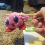 Kirby in chopsticks