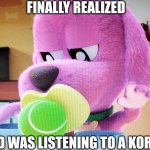 DJ baby dog | FINALLY REALIZED; THIS KID WAS LISTENING TO A KORGI SING | image tagged in dj puppy | made w/ Imgflip meme maker