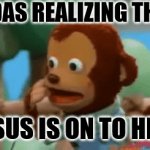 He knows! | JUDAS REALIZING THAT; JESUS IS ON TO HIM | image tagged in gifs,dank,christian,memes,r/dankchristianmemes | made w/ Imgflip video-to-gif maker