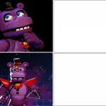 Mr hippo normal vs awsome glamrock mr hippo