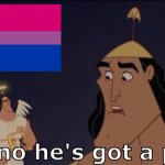 Bisexual flag no no he’s got a point