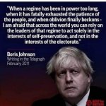 Johnson speaks the truth shock!