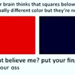 your brain thinks squares below are actually different color