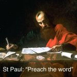 Paul writing