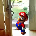 Mario at ur door template