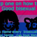 Bisexual Flag | tip one on how to be a Good bisexual ally; Nick name every  bisexual we come by Jamie. 🏳‍🌈 love Xenomelia | image tagged in bisexual flag | made w/ Imgflip meme maker