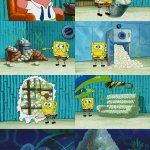 Sponge rips stuff meme