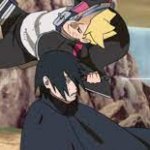 Boruto stabs Sasuke