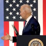 Biden shakes hands with thin air