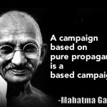 Gandhi a campaign based on pure propaganda meme