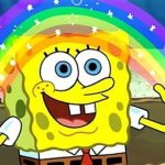 spongebob rainbow template
