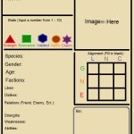 Character Sheet for Rp Stream (YW)