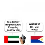 When Philippines  accidentally destroyed Uae blank