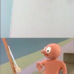 Morph terrified by a painting