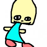 Hatless Parappa staring